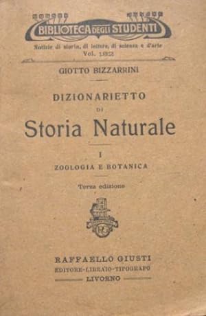 Immagine del venditore per Dizionarietto di Storia Naturale. venduto da Libreria La Fenice di Pietro Freggio