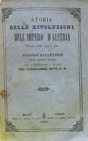 Seller image for Storia delle rivoluzioni dell Impero d Austria. for sale by Libreria La Fenice di Pietro Freggio