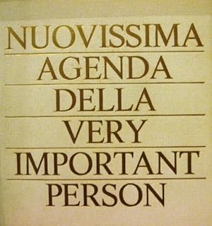 Seller image for Nuovissima agenda della most very important person 1968. for sale by Libreria La Fenice di Pietro Freggio