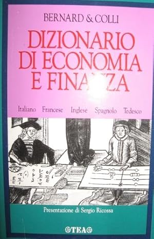 Bild des Verkufers fr Dizionario di economia e finanza. zum Verkauf von Libreria La Fenice di Pietro Freggio