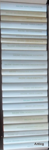 Die menschliche Komödie. Ausgabe in 20 Bänden + 2 Supplementbände. 22 Bände. Herausgegeben von Fr...