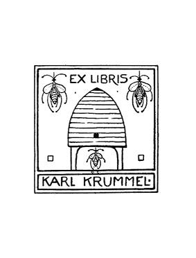 Karl Krummel. Bienenstock. Buchdruck (montiert).