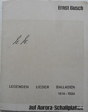 Bertolt Brecht. Legenden, Lieder, Balladen 1914-1924. Redaktion: Hugo Fetting. Herausgegeben von ...