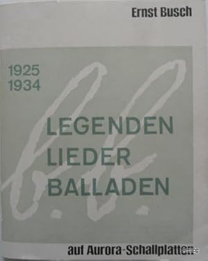 Bertolt Brecht. Legenden, Lieder, Balladen 1925-1934. Auswahl, Zusammenstellung und Redaktion: Hu...