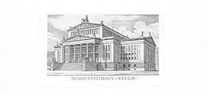 Schauspielhaus Berlin. Signierter Original-Kupferstich.