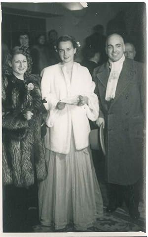 Fotografia originale di Gino Bechi con la moglie ad Alessandria d'Egitto nel 1948