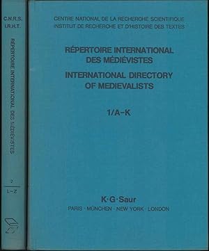 Repertoire international des Médiévistes. - international Directory of medievalists. 2 volumi AK-LZ