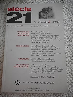 Image du vendeur pour Sicle 21 - n 7 - Automne-Hiver 2005 - La litterature sud-africaine post-apartheid mis en vente par Frederic Delbos