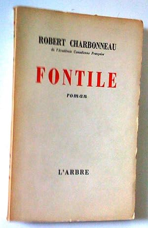 Seller image for Fontile. Roman for sale by Claudine Bouvier
