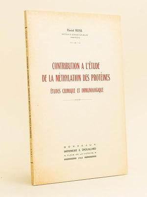 Imagen del vendedor de Contribution  l'tude de la mthylation des protines. Etudes chimique et immunologique [ Livre ddicac par l'auteur ] [ On joint : ] Etude comparative de l'estrification d'acides amins par diffrentes techniques [On joint : ] La mthylation de l'albumine humaine [ on joint : ] Etude immunologique de l'albumine methyle a la venta por Librairie du Cardinal