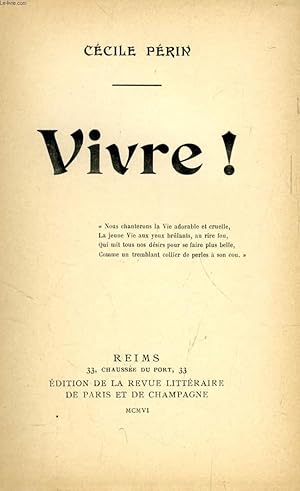 Imagen del vendedor de VIVRE ! a la venta por Le-Livre