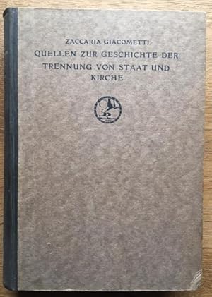 Bild des Verkufers fr Quellen zur Geschichte der Trennung von Staat und Kirche. zum Verkauf von Antiquariat Lohmann