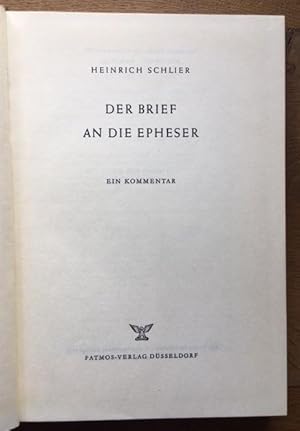 Seller image for Der Brief an die Epheser. Ein Kommentar. for sale by Antiquariat Lohmann