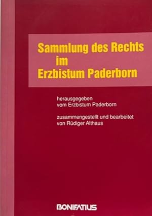 Seller image for Sammlung des Rechts im Erzbistum Paderborn. Hrsg.: Erzbistum Paderborn. (Stand 31. Dezember 2000). for sale by Antiquariat Lohmann