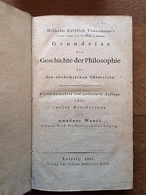 Bild des Verkufers fr Grundriss der Geschichte der Philosophie. zum Verkauf von Antiquariat Lohmann