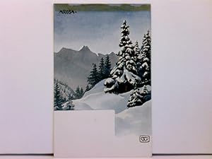 Künstler-AK Arosa; Schneelandschaft