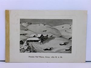 seltene AK Arosa, Pension Hof Maran im Winter, 1880 M. ü. M.; 1925