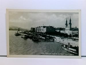 Bild des Verkufers fr seltene AK Budapest, Petfiplatz, Franz Josefs-Kai / Patfi tr s Frencz-Jzsef rakpart; mit vielen Schiffen, ca. 1910 zum Verkauf von ABC Versand e.K.
