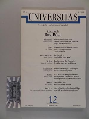 Universitas. Zeitschrift für interdisziplinäre Wissenschaft. Schwerpunkt: Das Böse. 45. Jahrgang,...