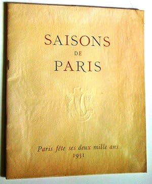Imagen del vendedor de Saisons de Paris. Paris fte ses deux mille ans 1951 a la venta por Claudine Bouvier
