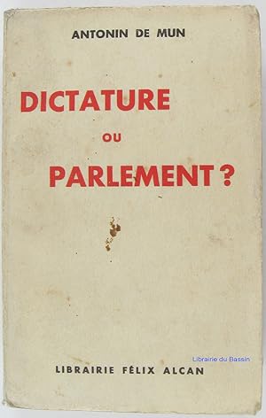 Bild des Verkufers fr Dictature ou parlement ? zum Verkauf von Librairie du Bassin