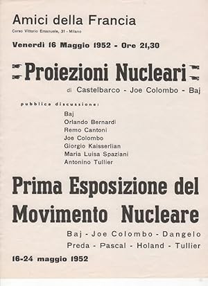 Projezioni Nucleari di Castelbarco - Joe Colombo - Baj. Pubblica discussione: Bay, Orlando Bernar...