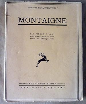 Seller image for Montaigne. for sale by librairie sciardet
