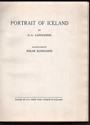 Imagen del vendedor de Portrait of Iceland a la venta por North American Rarities