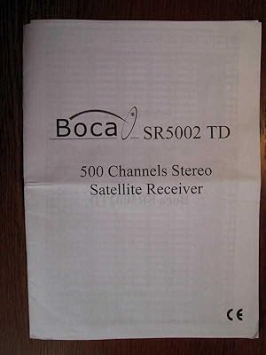 Satellitenreceiver Boca SR 5002 TD - 500 Channels Stereo - Original Bedienungsanleitung.