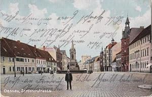 Zerbsterstrasse. Ansichtskarte in farbigem Lichtdruck. Abgestempelt Dessau 03.02.1907.