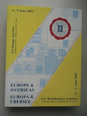 133. Briefmarken-AUktion . 2002 Europa Übersee Briefmarken Numismatik