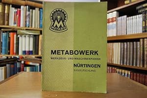 Metabowerk Werkzeug- und Maschinenfabrik Nürtingen Katalog 139.