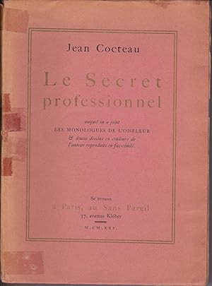 Image du vendeur pour Le secret professionnel mis en vente par ShepherdsBook