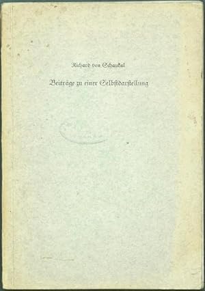 Beiträge zu einer Selbstdarstellung. Eine Auswahl von Versuchen