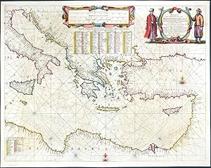 Seller image for Pascaarte van`t Oostelyckste deel vande Middelandsche Zee - Tabula hydrographica de partibus Orientalioribus Maris Mediterranei for sale by Antikvariat Krenek