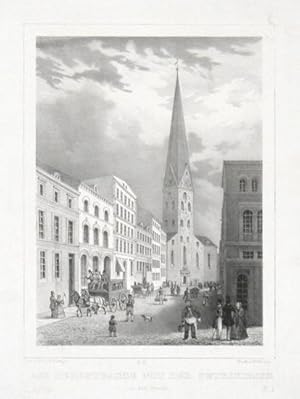 Seller image for Die Bergstrasse mit der Petrikirche vor dem Brande for sale by Antikvariat Krenek