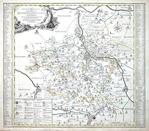 Bild des Verkufers fr Accurate Geograph. Delineation derer Aemter Bitterfeld, Delitzsch u. Zoerbig zum Verkauf von Antikvariat Krenek