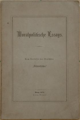 Moralpolitische Essays