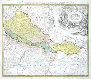 Bild des Verkufers fr Tabula Geografica exhibens Regnum Sclavoniae cum Syrmii Ducatu zum Verkauf von Antikvariat Krenek