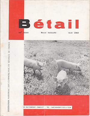 Revue Bétail. Avril 1960