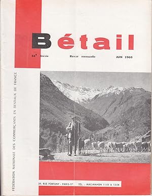 Revue Bétail. Juin 1960