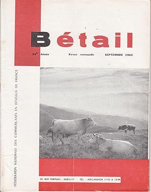 Revue Bétail. Septembre 1960