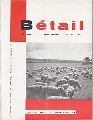 Revue Bétail. Octobre 1960