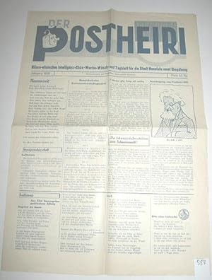 Der Postheiri Jahrgang 1938 (Hilaro-elisisches Intelligänz-Chäs-Wuche-Wösch- und Tagblazz für die...