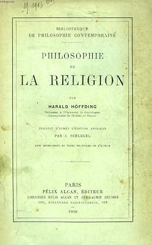 Seller image for PHILOSOPHIE DE LA RELIGION for sale by Le-Livre