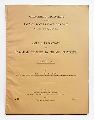 Offprint: 'Some Applications of Dynamical Principles to Physical Phenomena. Part II.' From Philos...