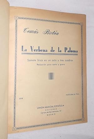 Spanish Zaruzuela, Dances and Songs: La Verbena de la Paloma; Jota de la opera La Dolores; El Bab...