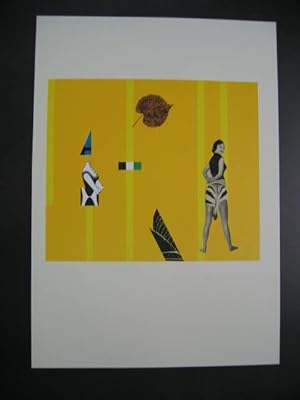 Collage II. Orig. Farbserigrafie mit schwarzem Rand, um 1980. 25,5 x 30,0 cm. Blattgröße 69 x 50 ...