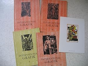 International Grafik. Vol. 2, Nr. 7, Heft 3, 1970. Vol.4, Nr. 13, 14 und 15. 1972. Insgesamt 4 He...