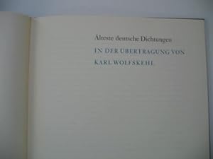 Älteste deutsche Dichtungen in der Übertragung von Karl Wolfskehl